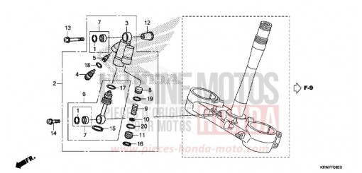 AMORTIS. DIRECTION CRF250RH de 2017